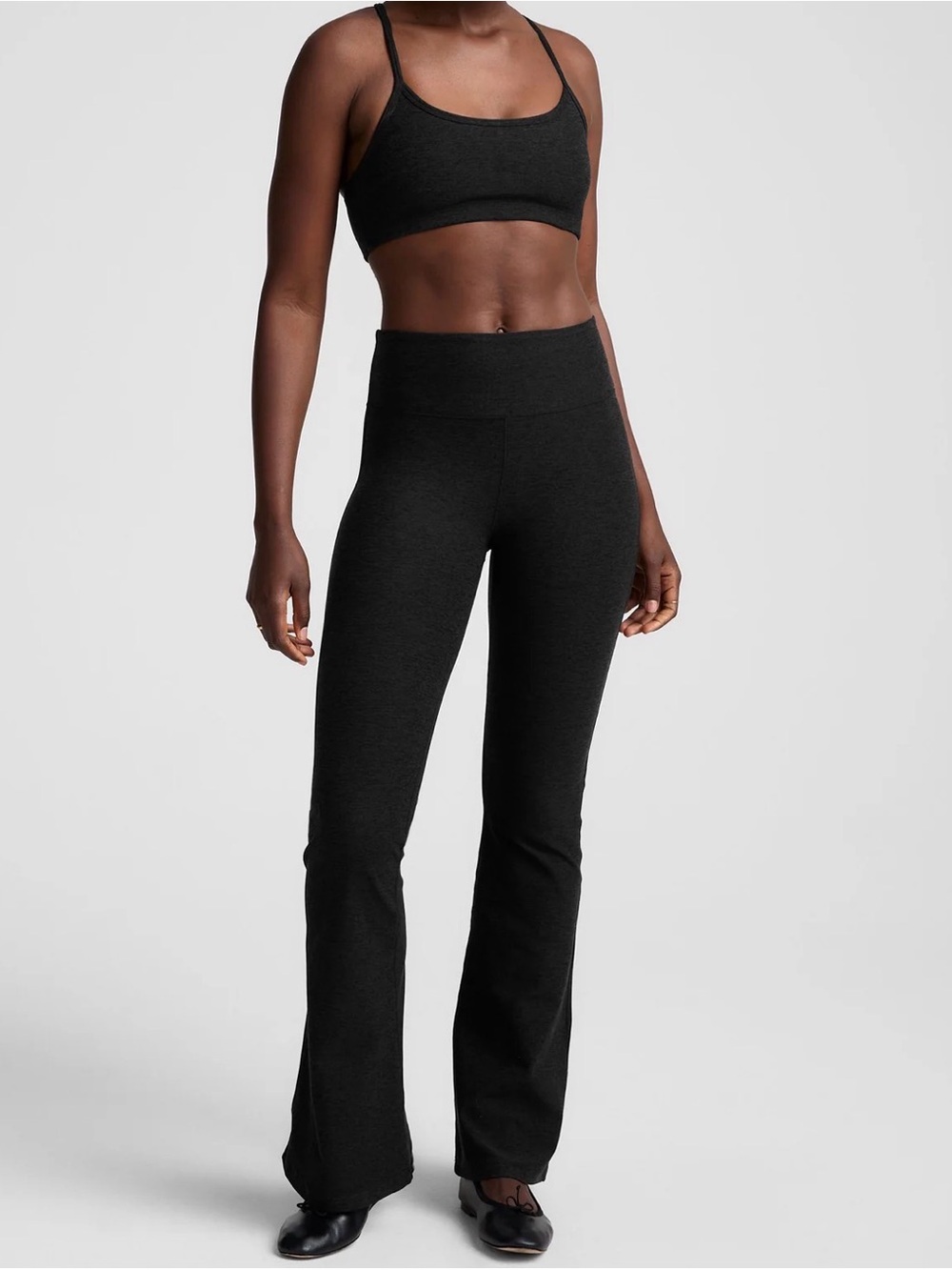 Beyond Yoga Spacedye™ Mid-Rise Bootcut Pant Darkest Night Large
